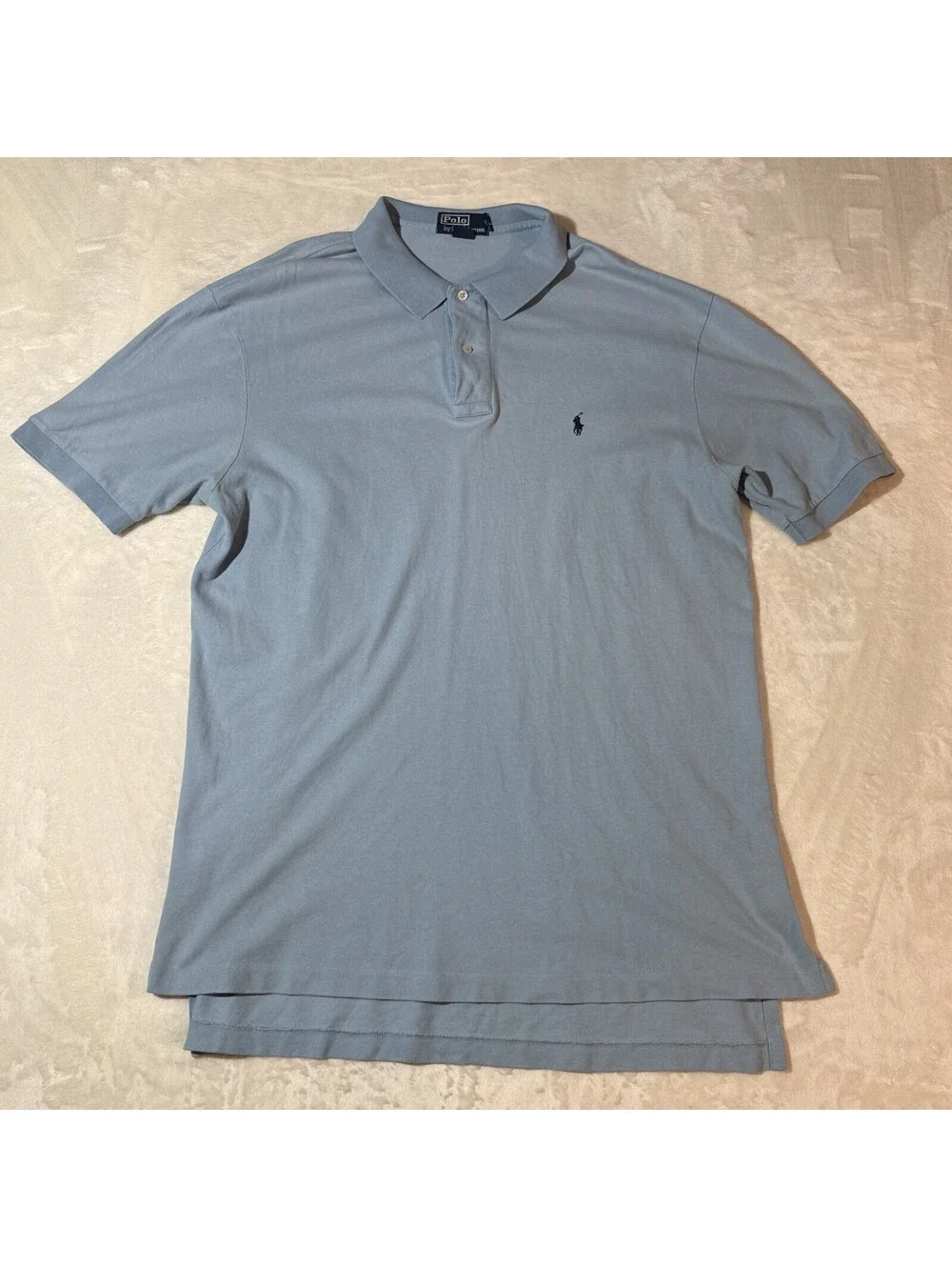 Vintage Polo Ralph Lauren Polo Shirt Men's XL Light Blue Short Sleeve